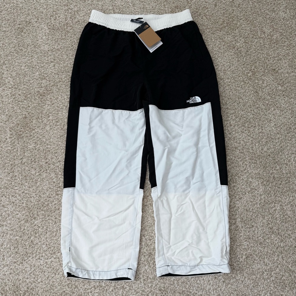 New The North Face Women’s TNF Nylon Easy Pants Flash Dry White Black Size Large
